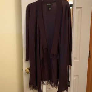 Mercer & Madison NWOT plum duster cardigan sz S
